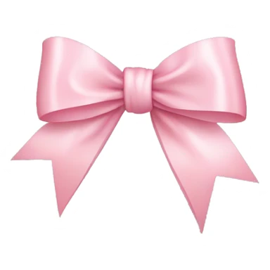 light pink ribbon bow sticker