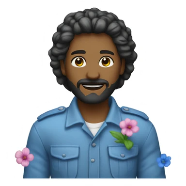 Ramo de flores azules  sticker