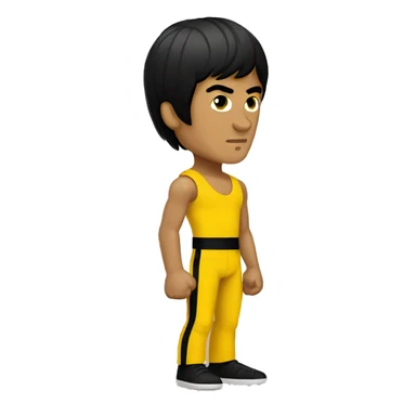 bruce lee in yellow sticker