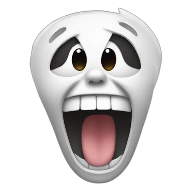 Shouting face sticker