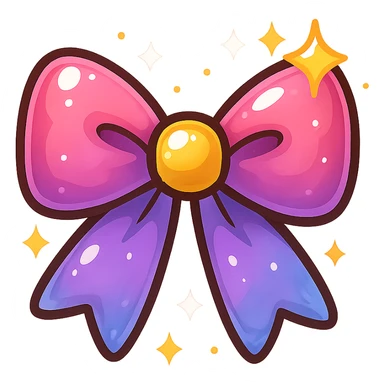 bow emoji, cute and shiny sticker