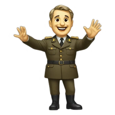 40s Germany dictator waving sticker