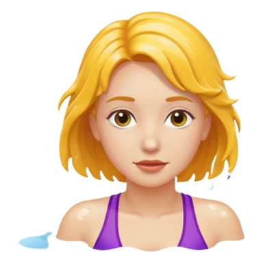 Swimming lady sticker