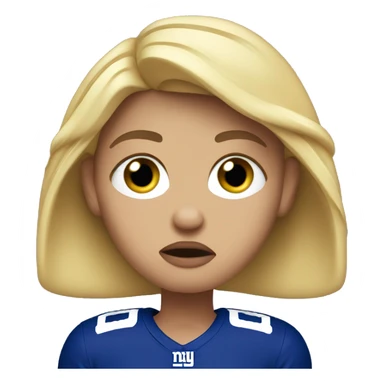 Crying Blonde NY Giants Fan sticker