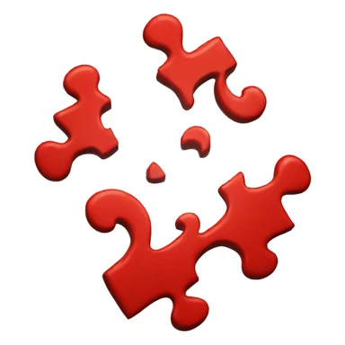 Red puzzle piece sticker