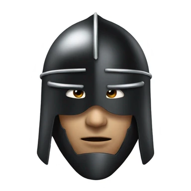 face in knight black helmet fantasy sticker