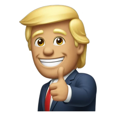 Donald Trump thumbs up sticker