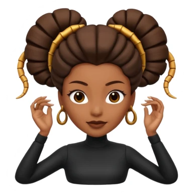 Scorpio zodiac signA 3D cartoon woman with a scorpion-shaped hairstyle, confident expression, smooth skin tone, Memoji-style. sticker