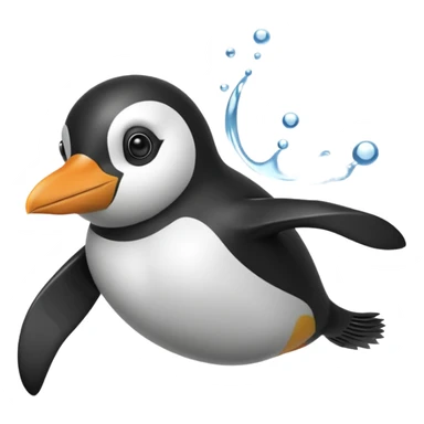 penguen dalgıç sticker