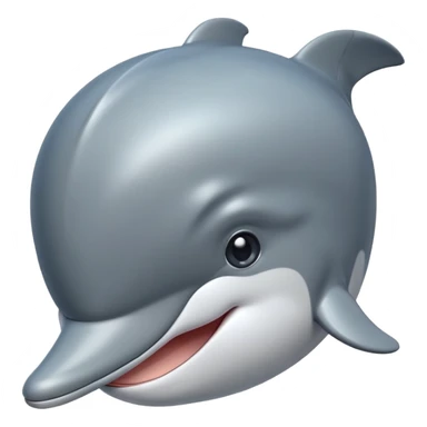 Dolphin face emoji  sticker