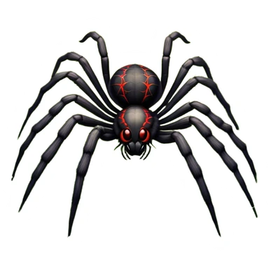 Huge spider sitting on grass with flowers, surrounded by a lush meadow. Detailed legs and body, with soft natural lighting enhancing its texture. Calm, serene background with vibrant greenery and a clear sky. Transparent background. sticker