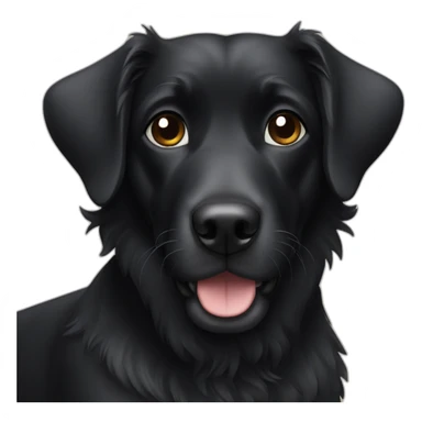 Black dog sat sticker