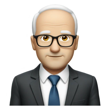 50-year-old organisation consultant, balding, white skin, in suit and tie sticker