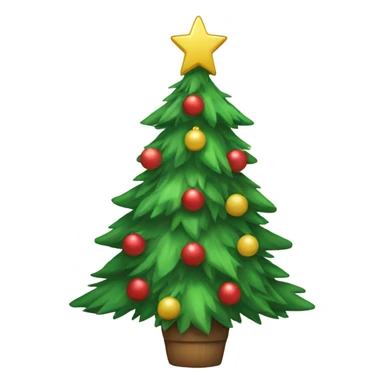 Christmas tree in anime style sticker