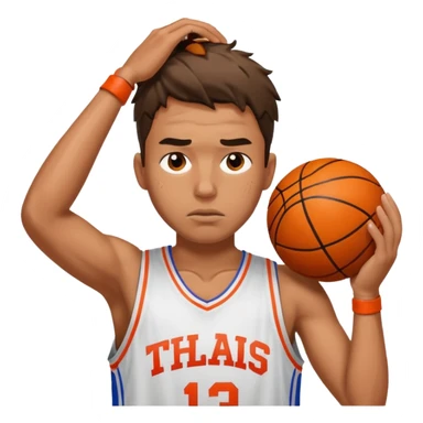tired basketball player, sweating a lot sticker
