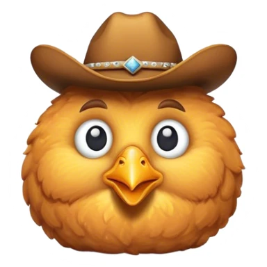 Cowboy chicken nugget sticker