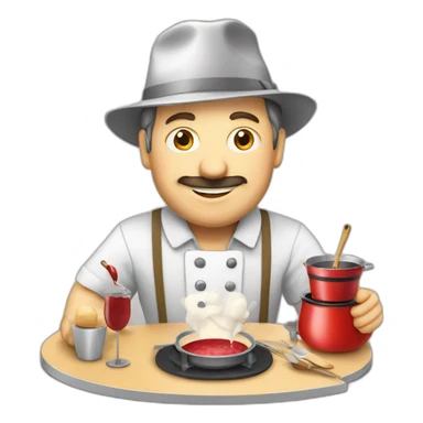 swiss architect with fondue sticker