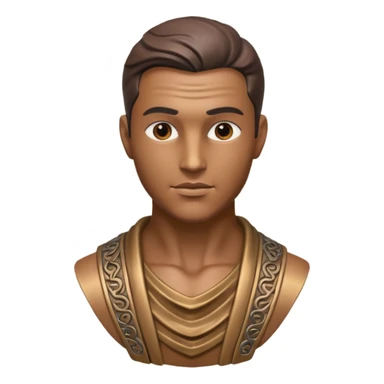 metal painted man bust sticker