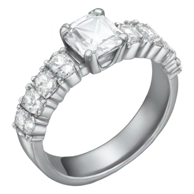 wedding ring with white diamond sticker