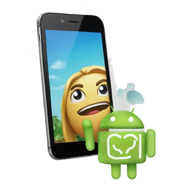 Android mordendo a maçã do i phone sticker