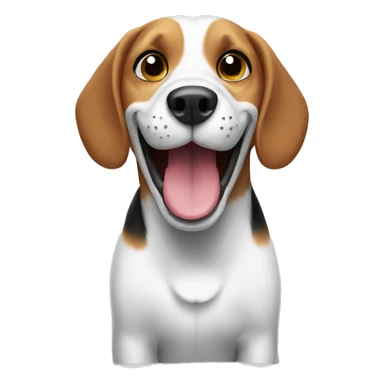 beagle looking excited sticker