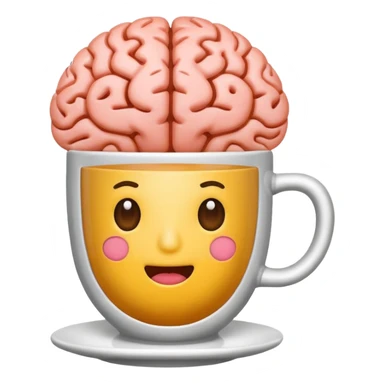 Brain in a cup sticker