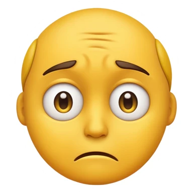 A realistic worried emoji sticker