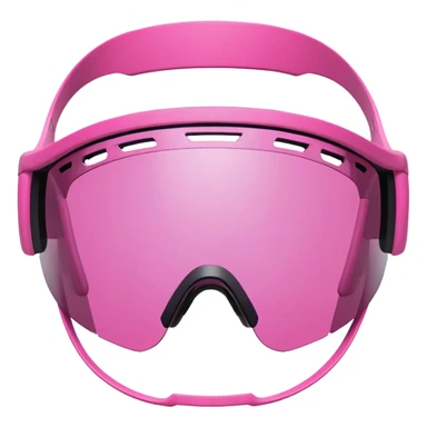 sporty pink shield visor sunglasses with extra chunky frame, athletic design, heavy-duty build, one-piece tinted lens sticker