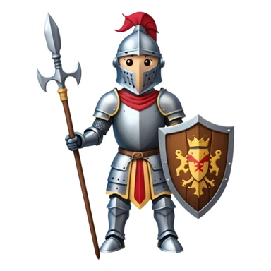 colored wooden knight spear sticker