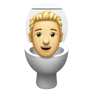 Somebody’s head ￼coming out of a toilet ￼ sticker