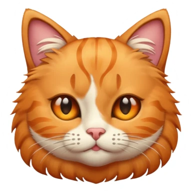 Cat emoji with eyelashes sticker