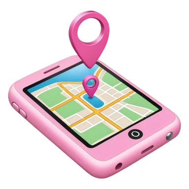 pink gps map sticker