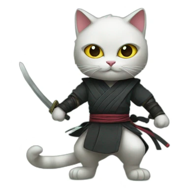 Cat whith a ninja sticker
