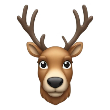 Reindeer muscular schlitz shirt showing off biceps arms crossed masculine fierce torso sticker