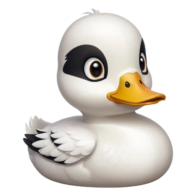 white call duck with yellow beek cute sticker