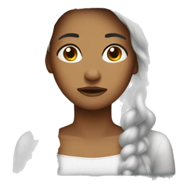 woman sad hair sticker