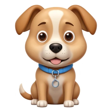 A highly detailed 3D render of a stylized cartoon dog character, resembling the 'Chill Guy' meme. sticker