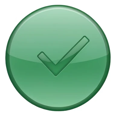 flat check mark symbol in green sticker