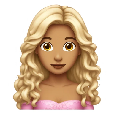 Latina princess long hair  sticker