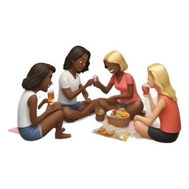 sunset picnic by the beach sticker