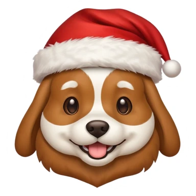 Dog with Santa hat sticker