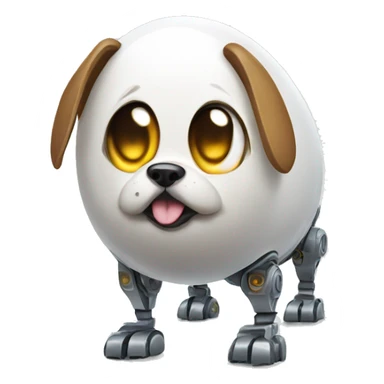 dog robot egg sticker