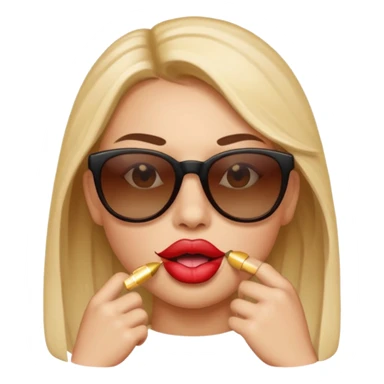 Lip biting with sunglasses on sticker