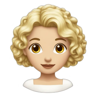 Mariage fille blonde bouclé et garçon cheveux brun sticker