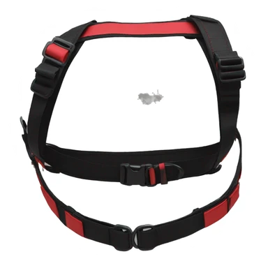 Anthro Edgy Elegant black red anthro cat harness collar cyberpunk techwear sticker