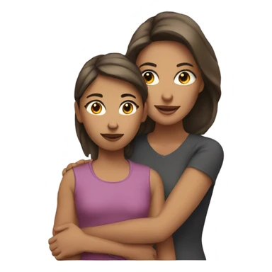 mom and daughter sticker
