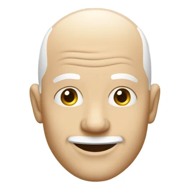 White bald man winking  sticker