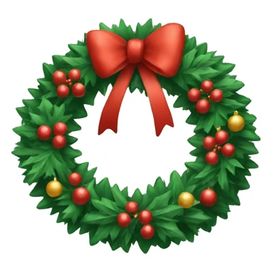 Christmas wreath sticker