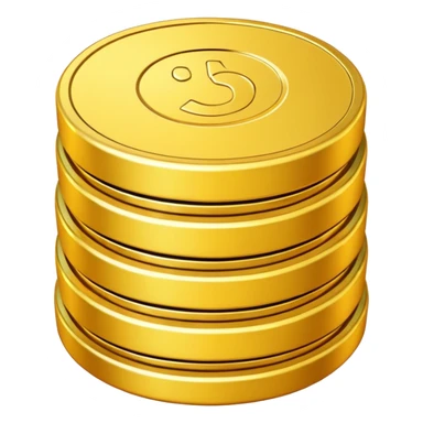 Gold coin stack sticker