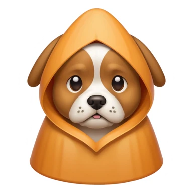 Dog wearing the cone of shame  sticker